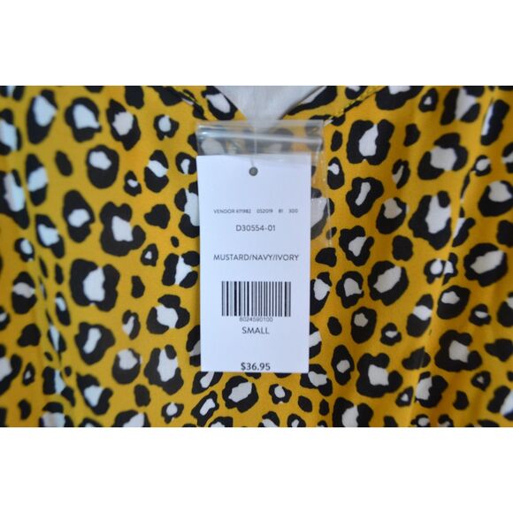 Willow Root Women's Small Yellow Leopard Print Spaghetti Strap Dress - Picture 10 of 16
